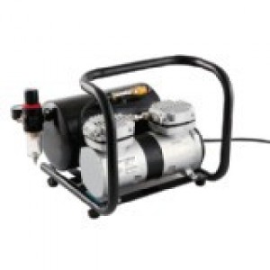 Two-cylinder airbrush compressor with IFOO series receiver