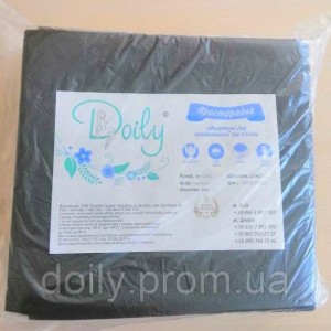 Простыни Doily 0,8х2,0 м (20 шт / пач) из спанбонда 30 г / м2 Цвет: черный (4823098707271)