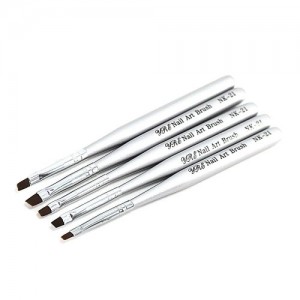  Chinese painting brush set 5pcs NK-21 (silver short handle)