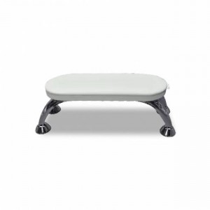 Suporte de manicure de pernas de metal ULKA com almofada branca, apoio de braço para exaustor de mesa, almofada de manicure