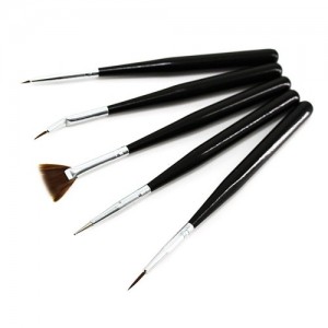  A set of brushes with a pattern 5pcs (black/short)