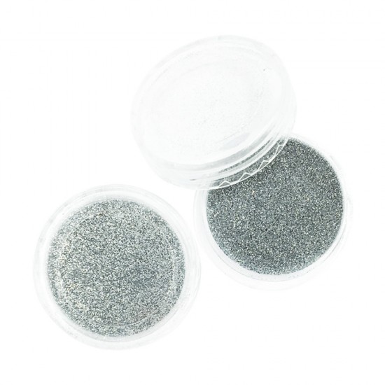 Glitter in a jar MIRROR SILVER Full to the brim convenient for the master container Factory packed Particles 1/360 inch-19681-China-Decor and nail design