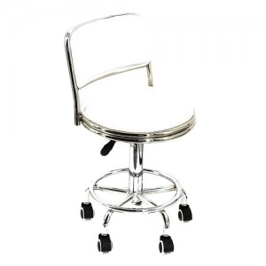 Chair 765 with backrest on wheels (white)