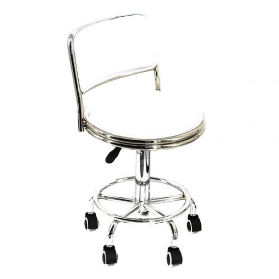 Chair 765 with back on wheels (white), 57124, Equipment for beauty salons, spare parts,  Health and beauty. All for beauty salons,Equipment for beauty salons, spare parts ,  buy with worldwide shipping
