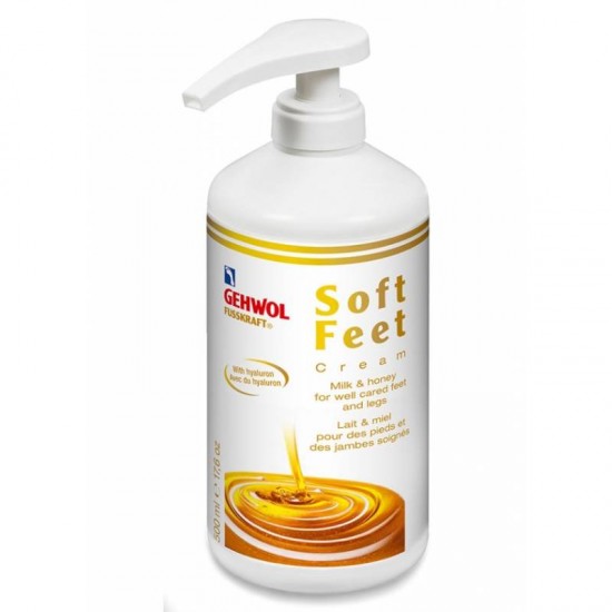 Crema para pies de seda, Leche y miel, Gehwol Soft Foot Cream, 500 ml-141200-Gehwol-Cuidado general de los pies