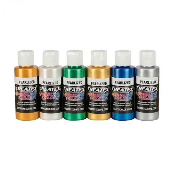 Createx AB Pearl Set (a set of pearl paints), 6 by 60 ml-tagore_5804-TAGORE-Createx paints