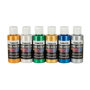  Createx AB Pearl Set (a set of pearl paints), 6 by 60 ml