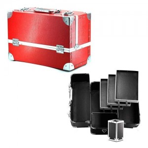 Aluminum suitcase 61 matt red