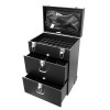 Valise 08# à roulettes (noir/rose)-60965-Trend-Valises de maître, trousses de manucure, sacs à cosmétiques