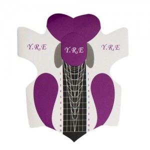  Form for nail extension stiletto (purple/anchor)