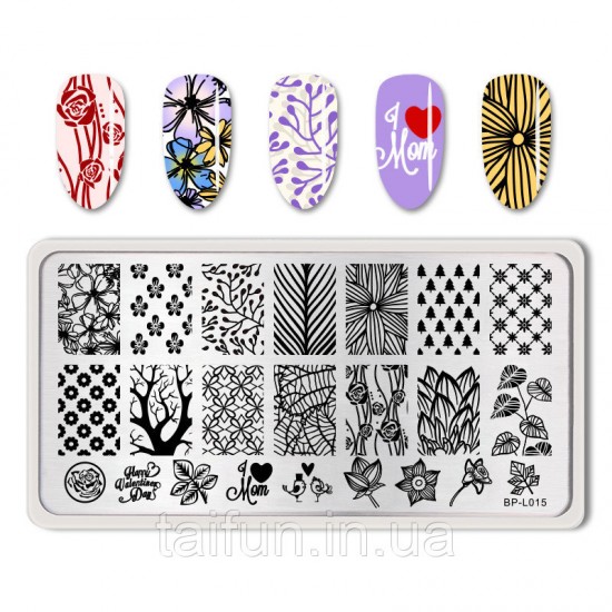 Stem plate Born Pretty Forest Pattern Trees BP-L015, 63811, Stamping Born Pretty,  Health and beauty. All for beauty salons,All for a manicure ,Decor and nail design, buy with worldwide shipping