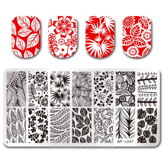 Stem plate Born Pretty BP-L047, 63905, Stamping Born Pretty,  Health and beauty. All for beauty salons,All for a manicure ,Decor and nail design, buy with worldwide shipping