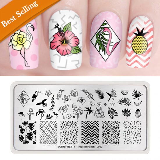 Stamping plate Born Pretty Tropical Punch-L002-63889-Born pretty-Stamping Born Pretty