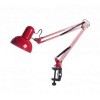 Energy-saving table lamp (E27) with spring clips (red/white) on a clamp-60846-Electronic-Table lamps