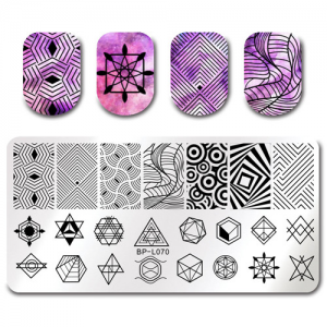 Stamping plate Holographic effects, geometry mix, BP-L070