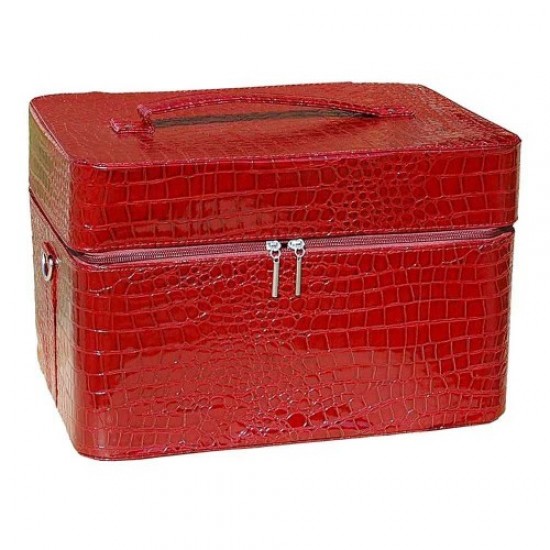 Master Koffer Kunstleder 2700-9 Burgund Lack-61123-Trend-Meisterkoffer, Maniküretaschen, Kosmetiktaschen