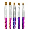 Set of 5 brushes for gel with handle horn of the unicorn,MIS260-(244), 19068, Brush,  Health and beauty. All for beauty salons,All for a manicure ,All for nails, buy with worldwide shipping