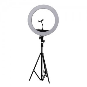 Lamp RL-18 ring 55W met spiegel en houder (44,5cm d buiten\32,5cm d binnen) (inclusief statief)