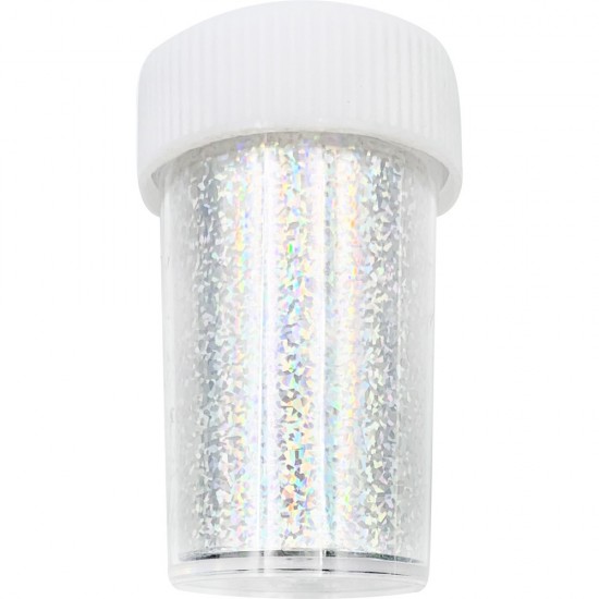 Foil in a jar of 1 m SILVER SAND, MAS010-17684-Ubeauty Decor-Nail decor and design