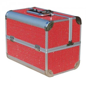 Valise en aluminium 2629 (rouge/pierres)