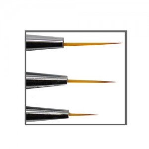  A set of brushes for painting 3pcs (black pen)