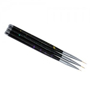  Un ensemble de pinceaux pour la peinture 3pcs (stylo noir)