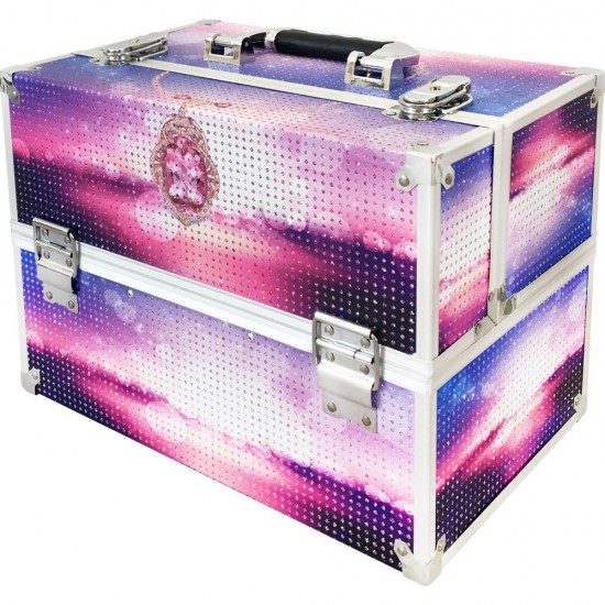 Nail hard case 34*21*25 cm PURPLE SHINY, MIS1500, 17513, All for nails,  Health and beauty. All for beauty salons,All for a manicure ,All for nails, buy with worldwide shipping