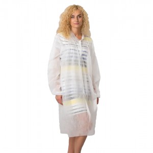 Bathrobe COMFORT with buttons Polix PRO & MED ™ (25 pcs / pack) made of spunbond 25 g / m2