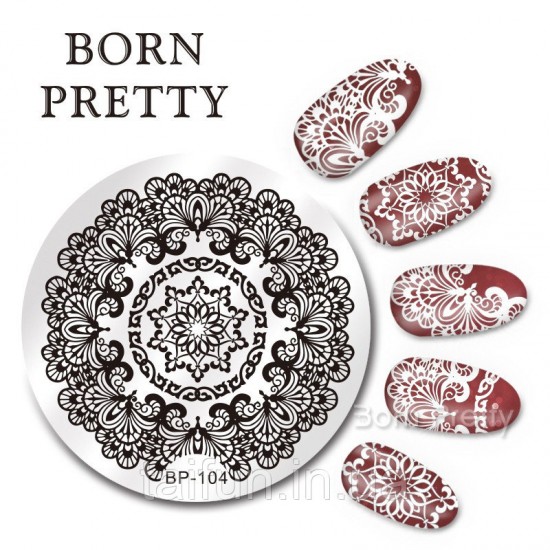 Płytka do stempli Born Pretty Design BP-104-63770-Born pretty-Tłoczenie Born Pretty