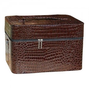 Master suitcase leatherette 2700-9 brown lacquer
