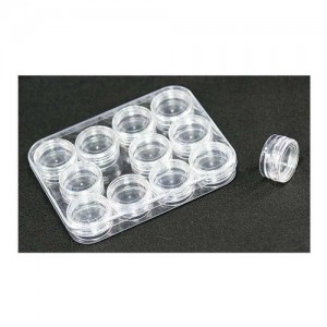  set of transparent jars in a container 2g 12pcs