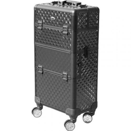 Koffer 903 auf Rollen (schwarz)-60952-Trend-Meisterkoffer, Maniküretaschen, Kosmetiktaschen