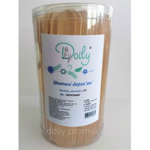 Disposable wooden spatulas Doily (150 pcs in a tube) (4823098707660)