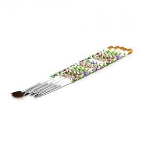  Brush set 5pcs (white/floral)