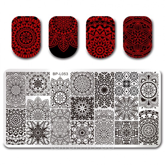 Stem plate Born Pretty BP-L053, 63922, Stamping Born Pretty,  Health and beauty. All for beauty salons,All for a manicure ,Decor and nail design, buy with worldwide shipping