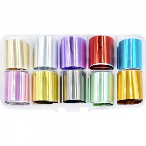  Conjunto de nail art foil 50 cm 10 unidades GLOSSY MULTI-COLORED ,MAS078