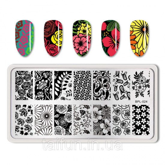 Stem plate Born Pretty BP-L024, 63800, Stamping Born Pretty,  Health and beauty. All for beauty salons,All for a manicure ,Decor and nail design, buy with worldwide shipping
