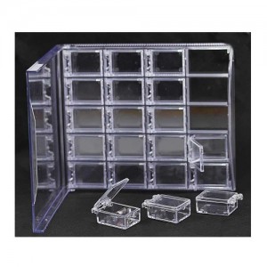  Container 20 seções para strass transparente