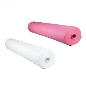  Sábana desechable en rollo 80x180cm (blanco/rosa)