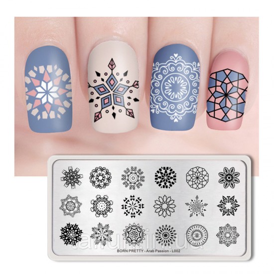 Stamp plate Born Pretty L002 Arab Passion, 63779, Stamping Born Pretty,  Health and beauty. All for beauty salons,All for a manicure ,Decor and nail design, buy with worldwide shipping