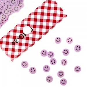 Fimo em saco ROXO SMILIES 100uds,