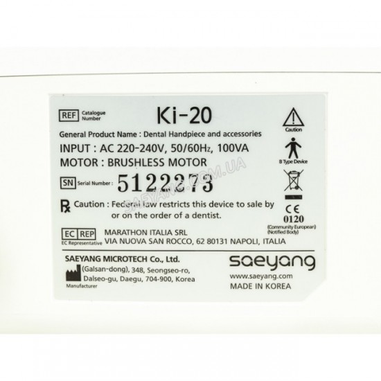 Fisiodispensador Saeyang Krafit KI-20 LED-64044-Saeyang-FISIODISPENSADORES Endomotores Máquinas eléctricas para ferretería manicura y pedicura con la ayuda de cortadores, boquillas, gorros