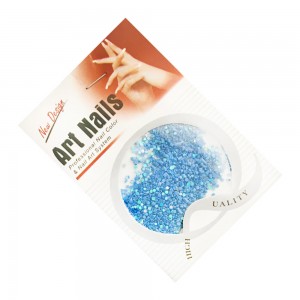  Tasses bleues scintillantes Art nail