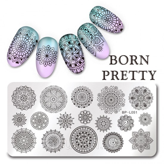 Stempelplatte Born Pretty BP-L051-63924-Born pretty-Schön geboren stempeln