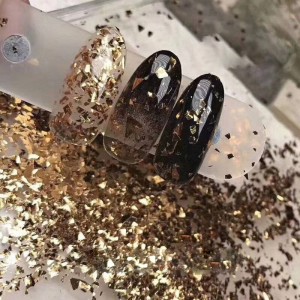  Decor for nails Sequins gold and silver 06