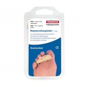 Coussinet en gel polymère pour doigts de marteau, droit 1 pc. Hammerzehenpolster