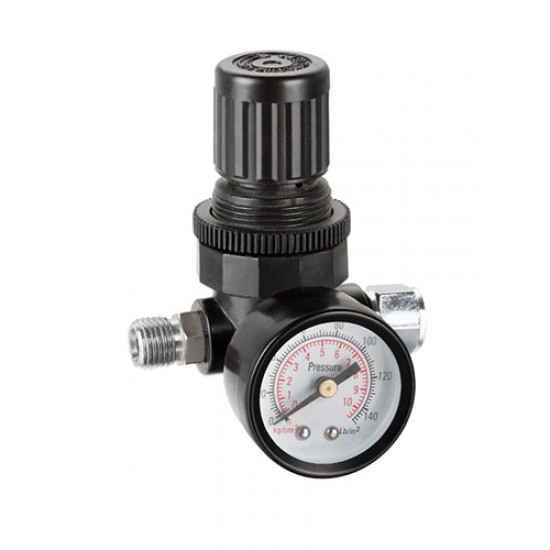 Reducer with pressure gauge 1/4, Navite with the upper position of the handle-tagore_85010B-TAGORE-Airbrushes
