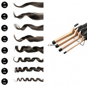 Curling iron CL-667 d-28mm, uniform heating up to 210 degrees, thermally insulated tip, large, loose curls, for all hair types