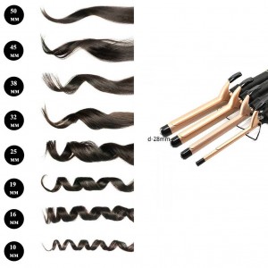 Curling iron CL-667 d-28mm, even heating up to 210 degrees, thermally insulated tip, large, loose curls, for all hair types