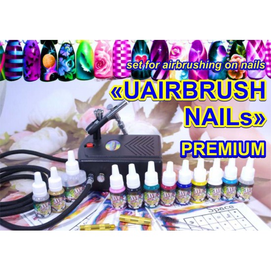 Комплект UAIRBRUSH NAILs PREMIUM, UN-S3, KITS FOR MANICURE Nails UAIRBRUSH,  Airbrushing,KITS FOR MANICURE Nails UAIRBRUSH ,  buy with worldwide shipping